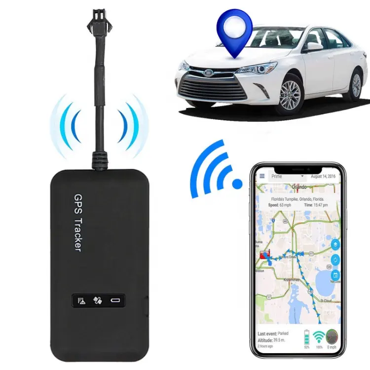 Rastreador GPS para coche GT02A Moto/e-bike Seguimiento GPS Rastreador Coche GSM Localizador de seguimiento de vehículos Tiempo real GPRS SMS Mini rastreador