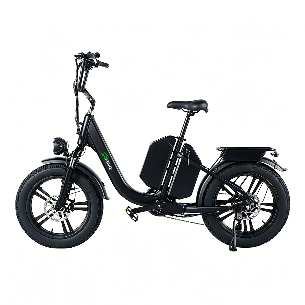 Vélo électrique noir sans paniers