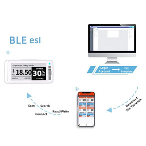 Siêu Thị Kỹ Thuật Số Nhãn Hệ Thống Kệ Điện Tử Nhãn 2.1 Inch BLE Kỹ Thuật Số ESL Giá Thẻ Cho Cửa Hàng - Product Image 2
