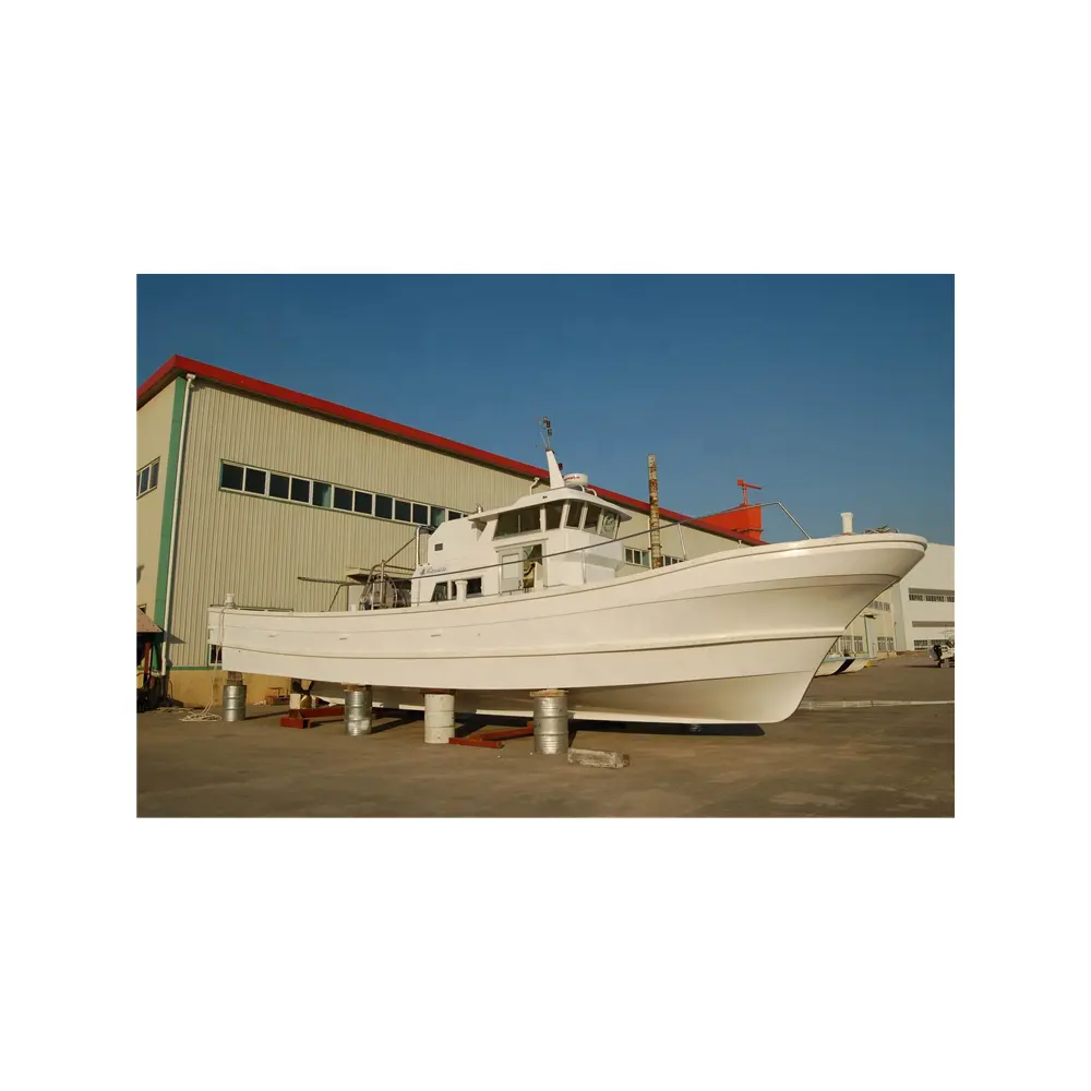Barco de pesca comercial de fibra de vidro, caranguejo de barco com 18m
