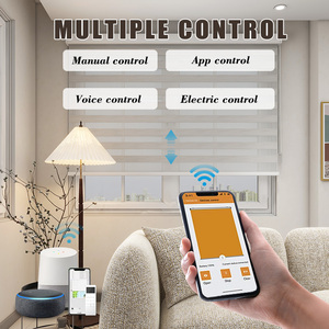 Smart <strong>Windows</strong> Cordless Electric Zebra Blinds Wifi App Smart Control Motorized <strong>with</strong> <strong>Built</strong>-In Installation Plain Technique - Product Image 6