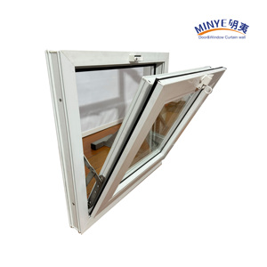 Modern <strong>Design</strong> PVC Tilt <strong>Window</strong> Double Tempered Glass Australia Standard Swing Open <strong>Style</strong> for Kitchen Use <strong>Frame</strong> Material Plastic - Product Image 1