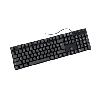 Interfaz USB estándar Teclado con cable de diseño francés de 104 teclas para computadora de escritorio portátil