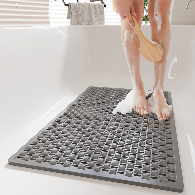 TPE Shower Mat - Four-Leaf Clover Moon Gray