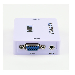 Mini VGA <strong>to</strong> AV <strong>RCA</strong> Composite Converter <strong>Adapter</strong> Box PC with TV <strong>to</strong> Audio - Product Image 3