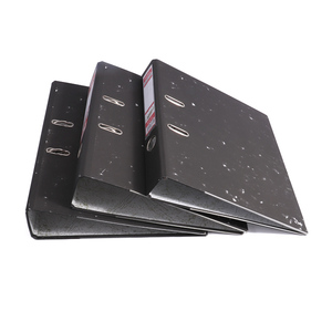 Foska Hoogwaardige Marmeren Textuur 1200gsm Kartonnen Grote Capaciteit Hefboom Archief Map Organizer Met Beschrijfbare Wervelkolom Label - Product Image 1