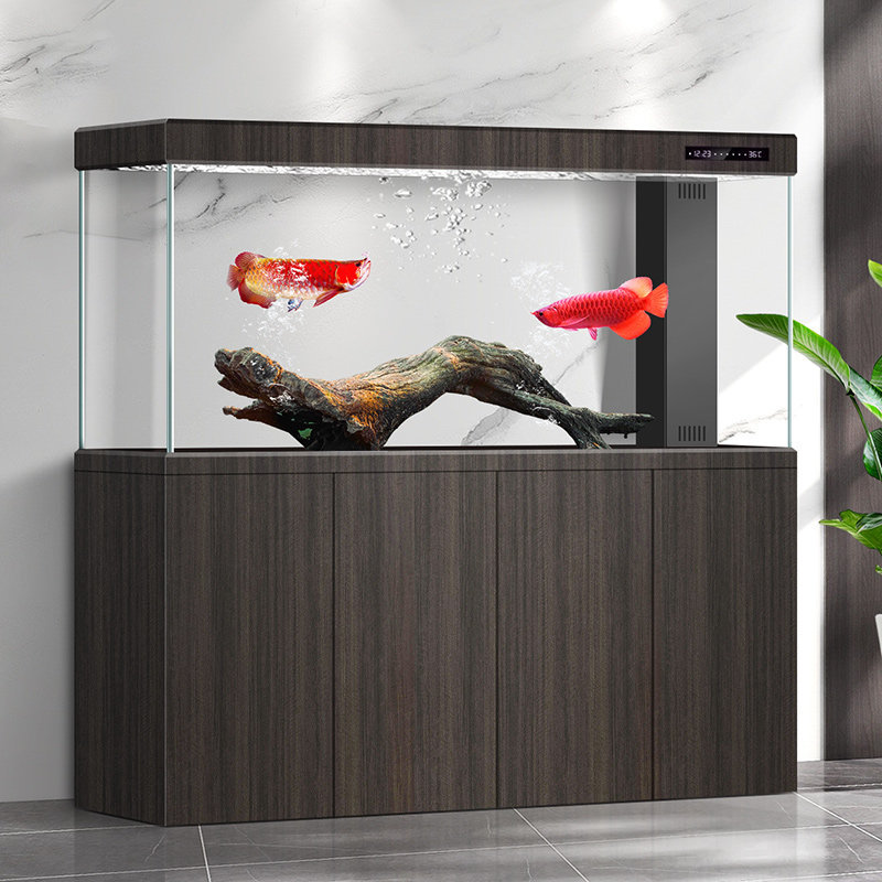 Smoked oak-block base cabinet filter system