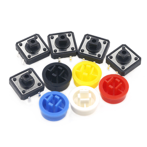 25 pz interruttore a pulsante tattile momentaneo pulsante Micro interruttore 12*12*7.3MM + 25 pz tappo tattile (5 colori) per interruttore Arduino - Product Image 1