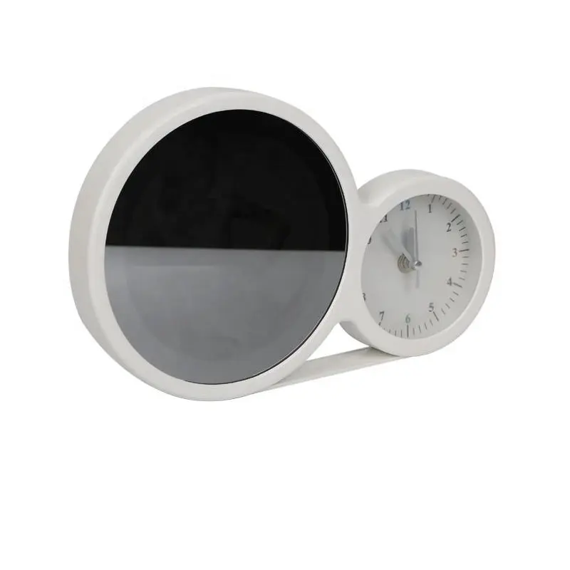 Round LED Clock Watch Picture Frame Multi-Function Camera Pendulum Table Plastic LED Picture Photo Frame