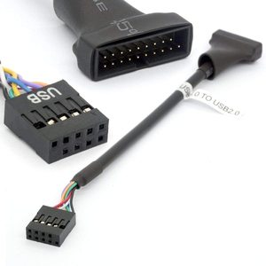 <strong>USB</strong> <strong>3</strong>.<strong>0</strong> <strong>Header</strong> to <strong>USB</strong> <strong>2</strong>.<strong>0</strong> Motherboard Adapter Cable 19 Pin Male to 9 Pin Female Cable Adapter Converter - Product Image 4