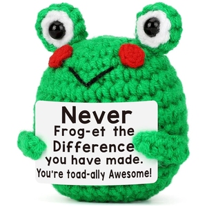 Handmade Dệt Kim Búp Bê Cảm Xúc Dưa Chuột Búp Bê Năng Lượng Tích cực Trang Trí Len Crochet Cảm Xúc Hỗ Trợ Búp Bê Cho Giáng Sinh - Product Image 5