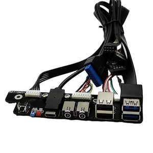 Dual USB Motherboard HD Audio Mikrofon Lautsprecher Power SW-Taste mit LED Reset Typ C Computer gehäuse Frontplatte Netzschalter kabel - Product Image 1