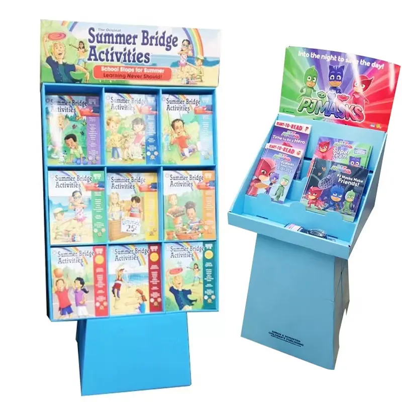 Estantes de exhibición de papelería personalizados para la escuela, estantes de exhibición de libros para librería, venta al por menor, 2022