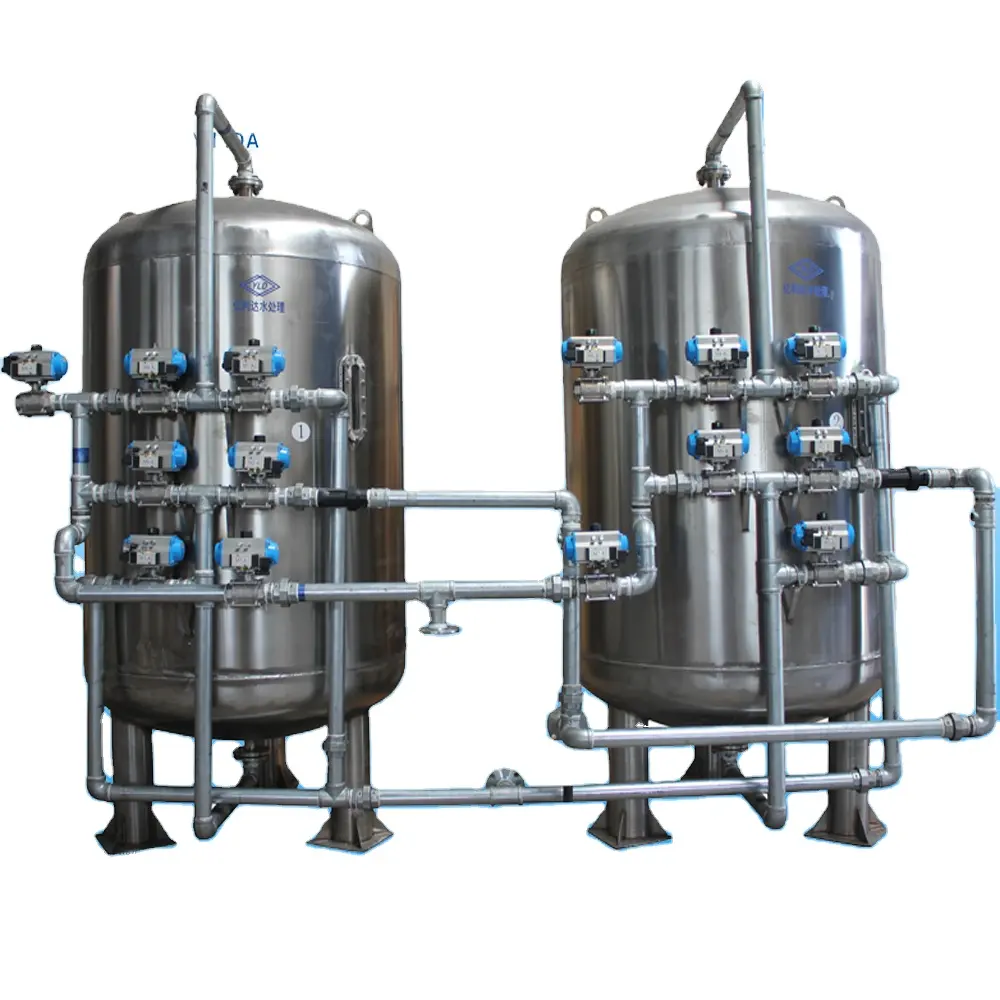 Roestvrij Staal Zand Filter/Actieve Kool Media Filter Tanks Voor Water Behandeling