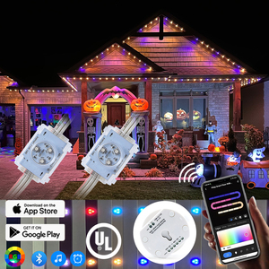 屋外RGBIC LEDストリングライトIP68 IP評価Dc12v景観照明PCボディホリデーデコレーションエクステリア用 - Product Image 1