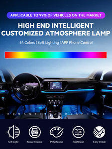 แอป RGB ไฟ LED สีแบบไร้สาย18ใน1เพื่อควบคุมแสงที่อยู่รอบๆภายในรถ - Product Image 2