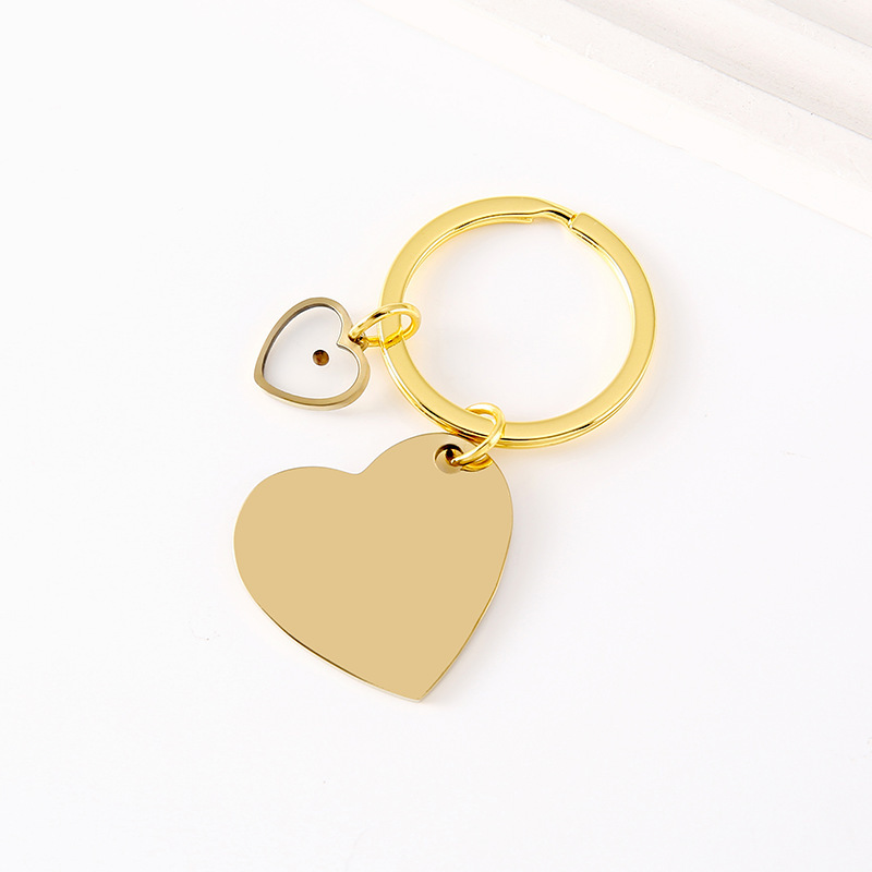 Gold oblique peach Heart shape