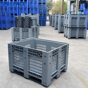 Preface Large Obst und Gemüse Wieder verwendbare <span class=keywords><strong>Bulk</strong></span>-Kunststoff-Paletten box zum Stapeln von Gabelstaplern