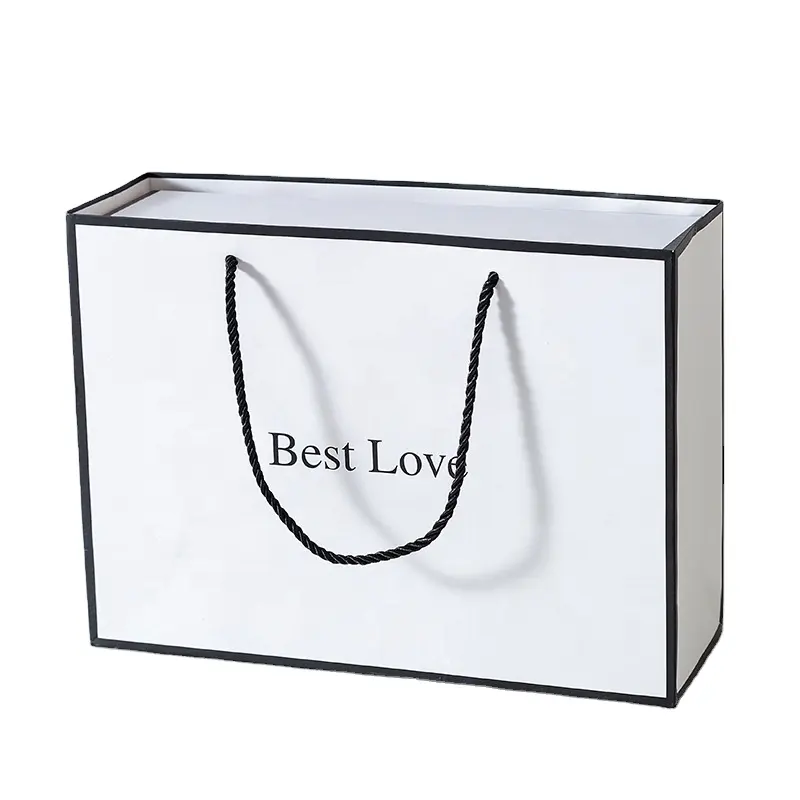 Best Selling High Quality Geometric Design brown paper bag Gift Bags with different types of paper bags Handles Design