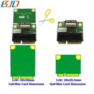 Mini <strong>PCI</strong>-E MPCIe Interface to <strong>PCI</strong> Express 1X + USB 2.0 Connector Expansion Riser Card With SATA15PIN Power Connector - Product Image 3
