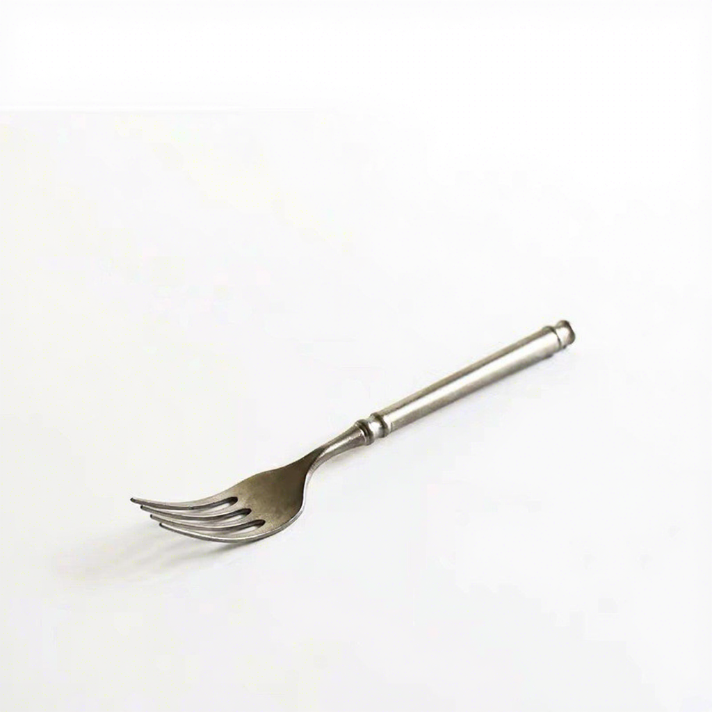 Tenedor o cuchara de postre de plata