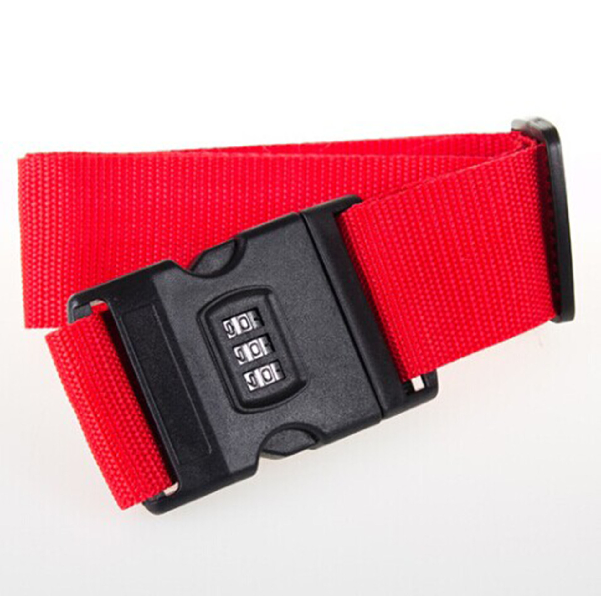 Red coded luggage strap