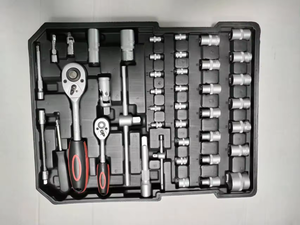 799件式坚固工具组，带滚轮铝制拉杆箱，通用家用工具包，汽车修理工具组工具箱 - Product Image 4