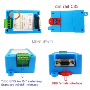 Venta al por mayor R2OPB03 puerto serie UART RTU PLC DC12V 24V RS232 a RS485 convertidor aislador PC COM para analógico Digital IO HMI Modbus - Product Image 5
