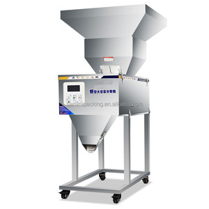 B toz granül dolum tahıl un çay fasulye parçacıkları için gıda için yarı otomatik büyük hazne toz dolum makinası - Product Image 1