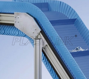 带挡板的倾斜塑料模块化带式输送机系统，用于废纸和瓶子处理 - Product Image 5