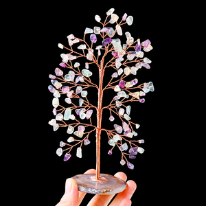 Çok satan kristal ağaçlar manevi şifa Feng Shui akik üsleri servet kristal ağacı masaüstü dekorasyon - Product Image 2