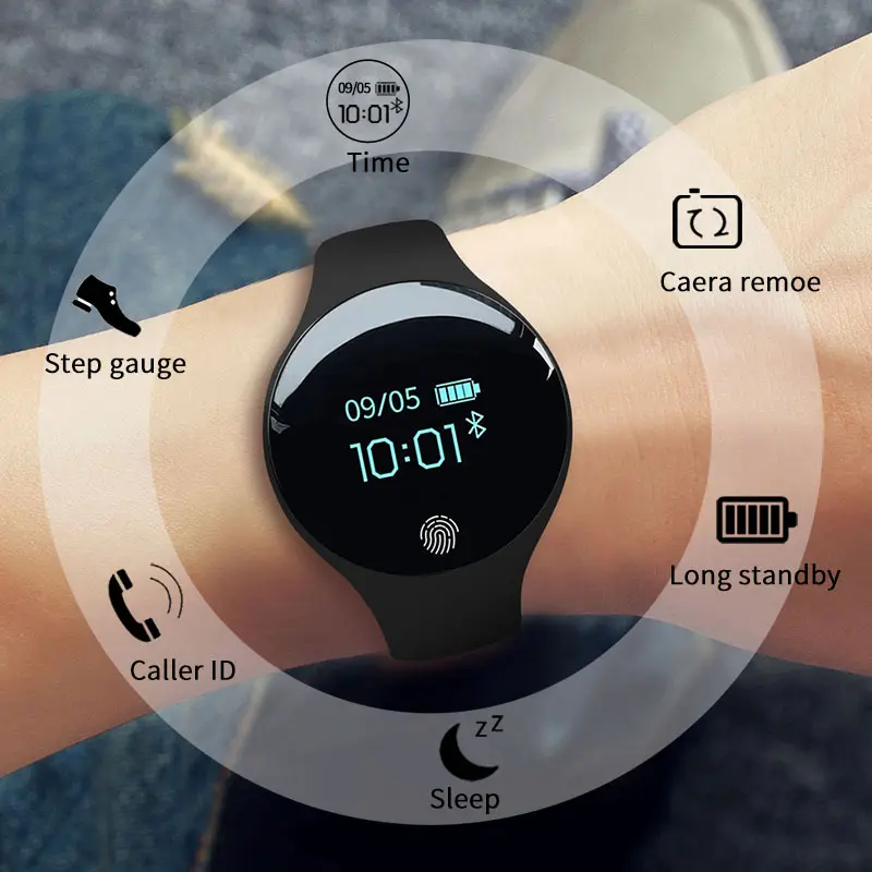 SANDA-reloj inteligente para hombre y mujer, pulsera deportiva con podómetro, para IOS y Android, para iPhone