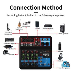 MF5-A Профессиональный консоль MP3 компьютерный вход со встроенным 99 реверберационный канал Цифровой профессиональный микшер - Product Image 6