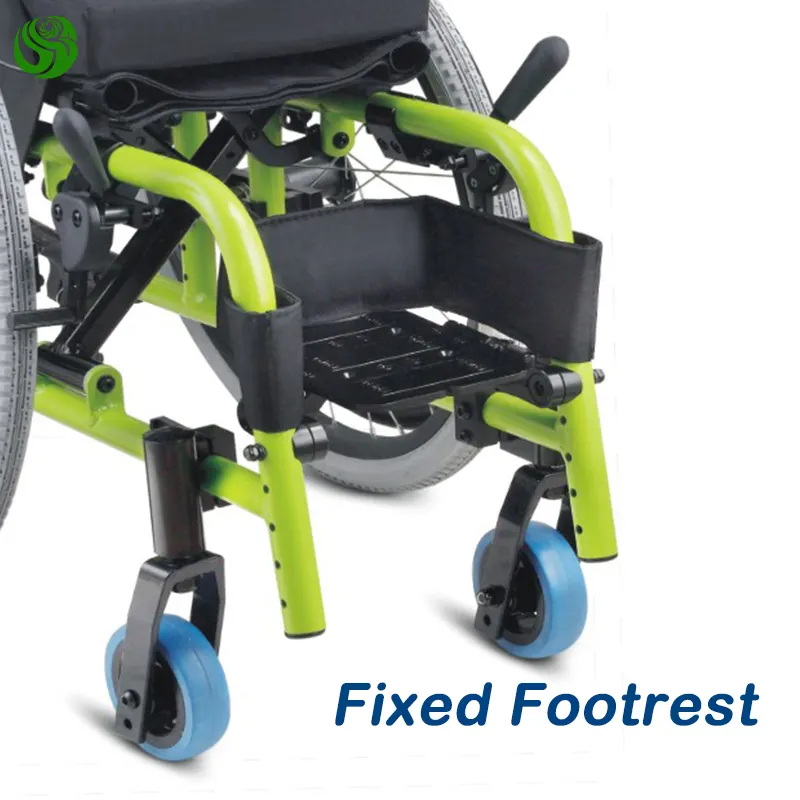 Juyi 알루미늄 소아 휠체어 경량 어린이 조절 좌석 크기 어린이 휠체어 사용