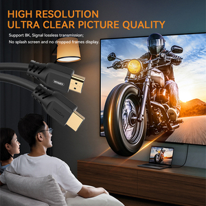Cabo hdmi de vídeo hd 2.1v 8k @ 60hz 4k @ 120hz 1/2/3m, para sistema de home theater/monitor/console de jogos