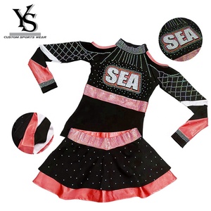 Özel tezahürat üniformalar kırmızı sevimli tezahürat üniformaları sparkle all star cheer üniforma çocuklar - Product Image 1