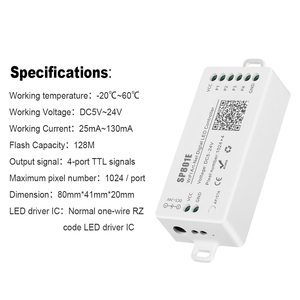 DC5V-24V 12 В SP801E арт-сеть волшебный светодиодный Wi-Fi контроллер матричный панельный модуль WS2812 WS2811 световая полоса Беспроводное управление IOS Android - Product Image 3
