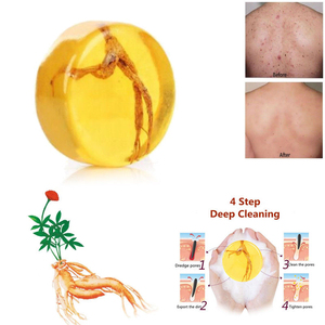 80 Gram Transparent Multipurpose Korea Ginseng Essential Oil <strong>Soap</strong> With <strong>Round</strong> Shape <strong>Soap</strong> Essential Oil - Product Image 5
