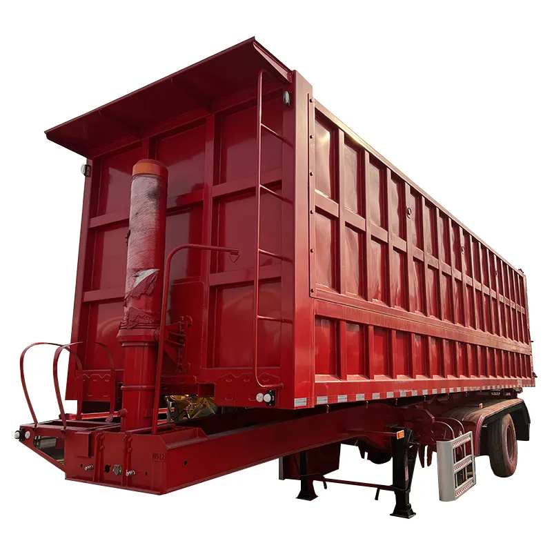 גבוהה צד קיר שלושה סרנים 60ton תחבורה מוצרי מטען תיבת נמוך שטוח מיטת סיפון טנק דלק מכלית Dump משאית חצי קרוואן