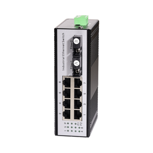 MikroTik Industrial 100Mbps Ethernet POE Switch 8 2 puertos SC Conmutador de red de fibra óptica 96W Función POE Din-Rail 96W POE - Product Image 1