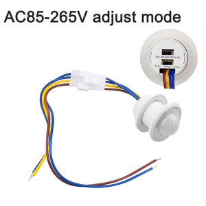 Pequeño interruptor de luz de techo Detector de movimiento Pir temporizador detección inteligente ajustable tira de luz LED sensor de movimiento de 360 grados
