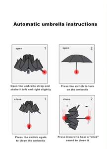 Creative Full Automatic Rain and Sun <strong>Dual</strong>-use Not Wet Umbrella With <strong>Reflective</strong> - Product Image 6
