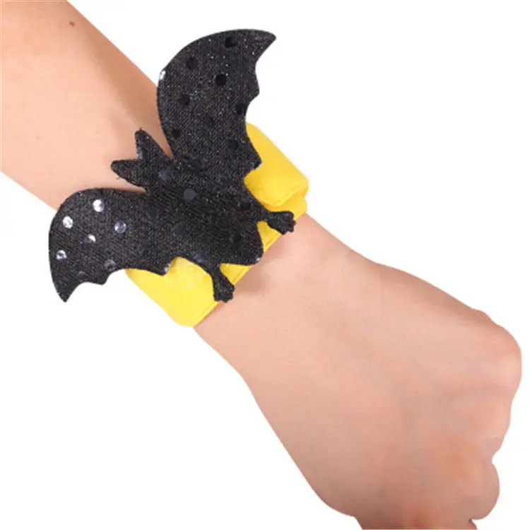 Nuovo disegno pipistrello wristband ecologico di halloween del fumetto di schiaffo del braccialetto per i bambini