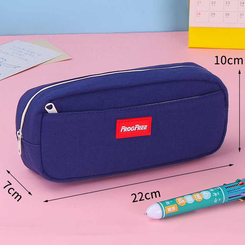Estuche de lona azul marino