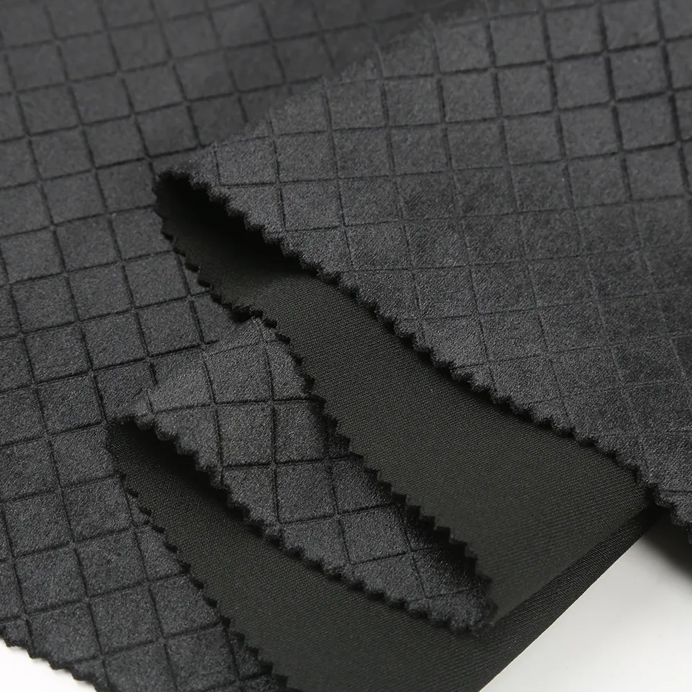 Fabricante chinês warp tricô tecido de seda macio confortável impresso veludo para casaco