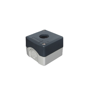 Scatola della stazione di controllo dell'interruttore a pulsante bianco grigio in plastica con foro a 2 pulsanti da 22mm - Product Image 3