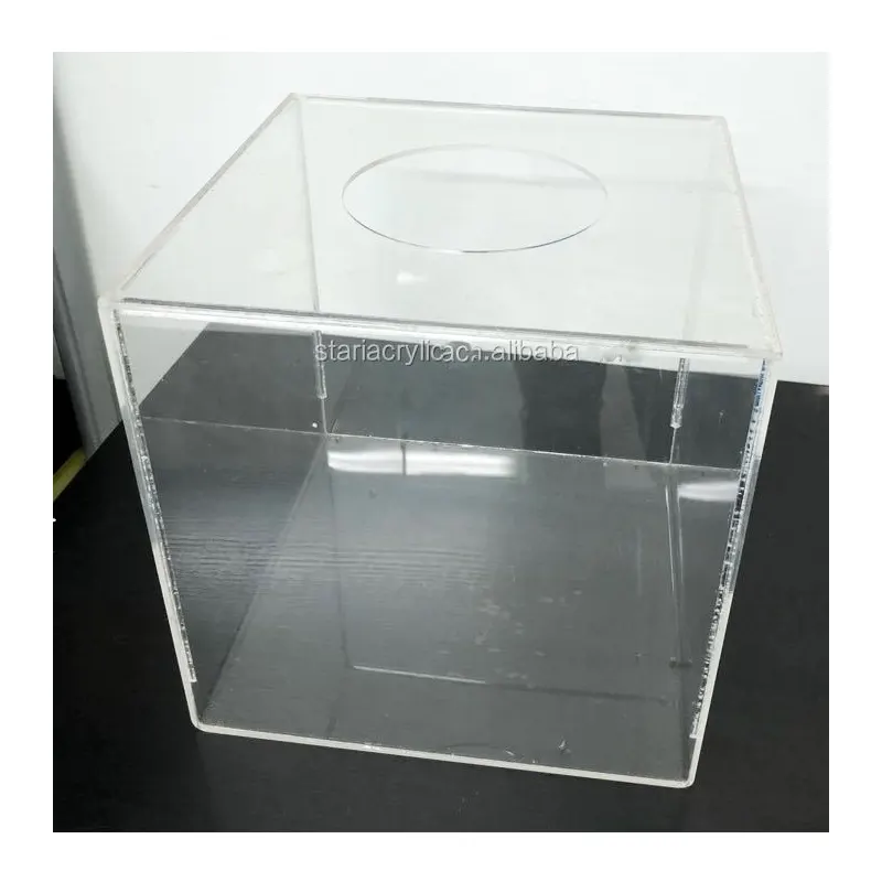 Acrylicコレクションボックス透明アクリル抽選ボックス募金箱
