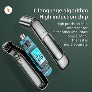 デジタルLCDスクリーンで正確なC9プロフェッショナル呼吸器アルコールテスター3色インジケーターポータブルアルコールアナライザー検出器 - Product Image 4