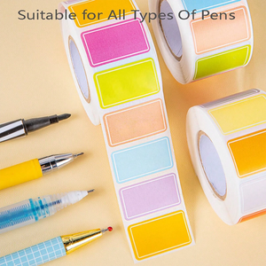 Bview Art 500pcs Assorted Color Rectangular <strong>Coding</strong> Labels Rolls Adhesive Solid Colors Tags Stickers for Inventory Organize - Product Image 4
