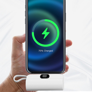 Toptan küçük cüzdan 2 In 1 Mini 5000Mah acil powerbank pone 15 için, Samsung LCD ekran cep taşınabilir güç bankalar - Product Image 1